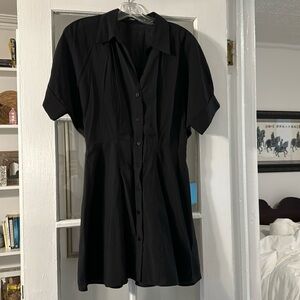 Zara black short shirt dress